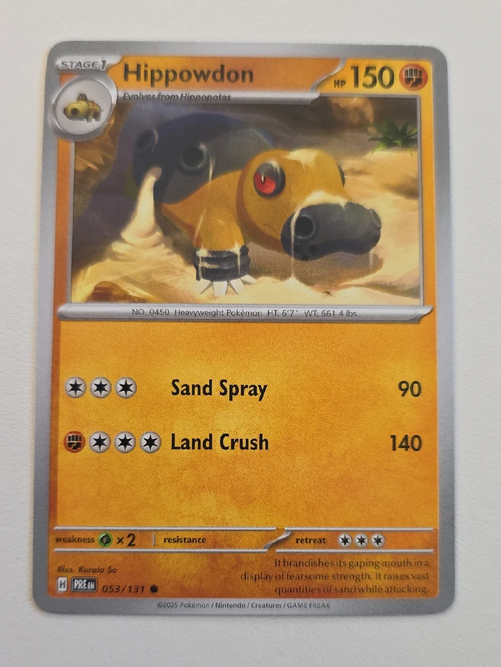 Pokemon Hippopotas And Hippowdon Trading Card
